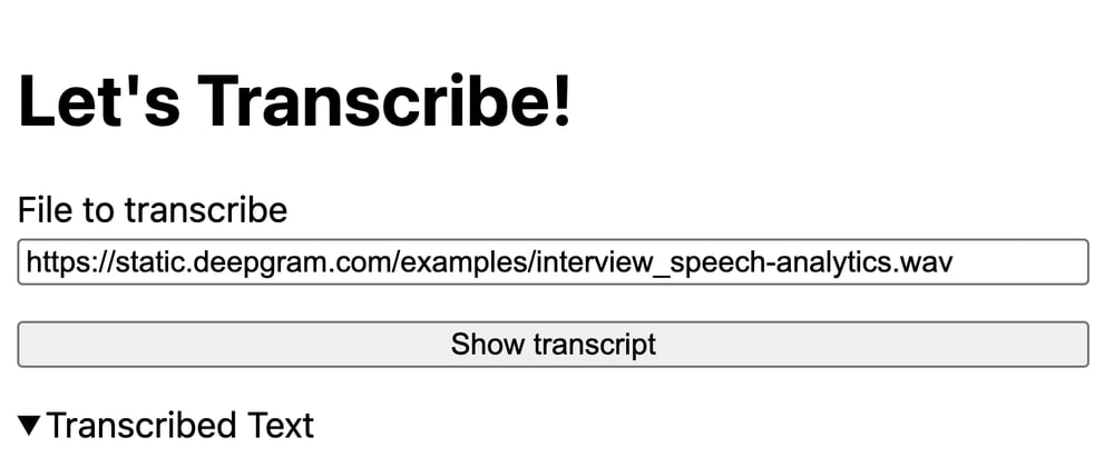 Speech-to-text with Deepgram