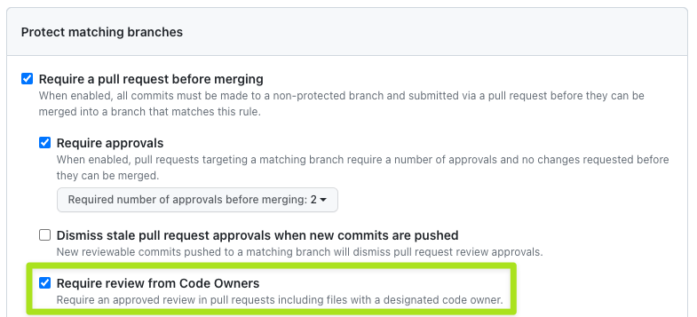 GitHub PR review file where the UI says that the CODEOWNERS file is valid