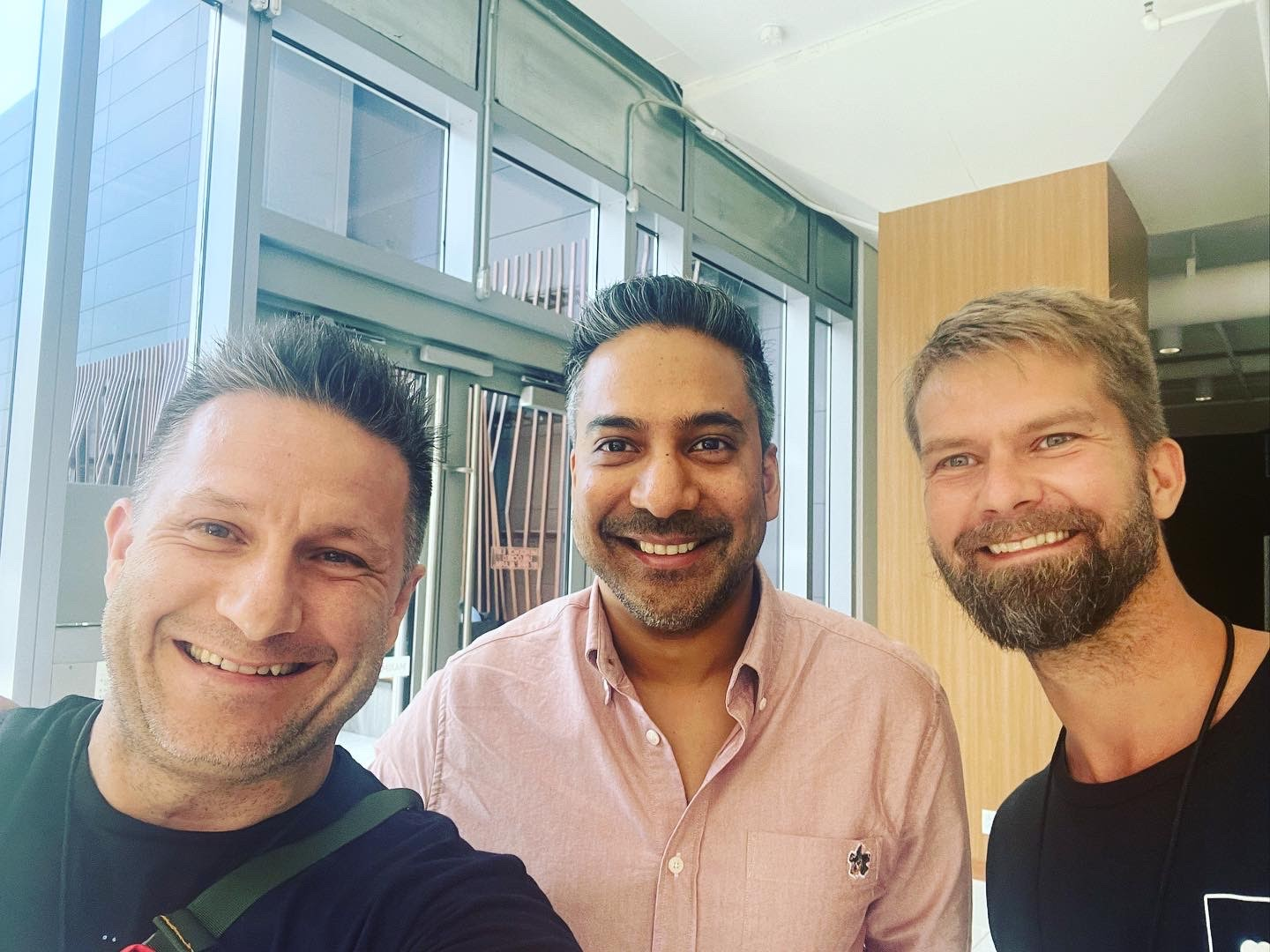 Me, Taz Singh and Stefan Judis at Refactor: DX 2023