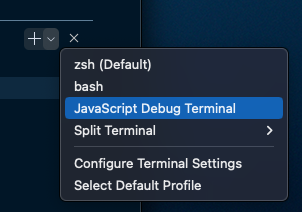 Context menu to decide which terminal you want to load in VS Code